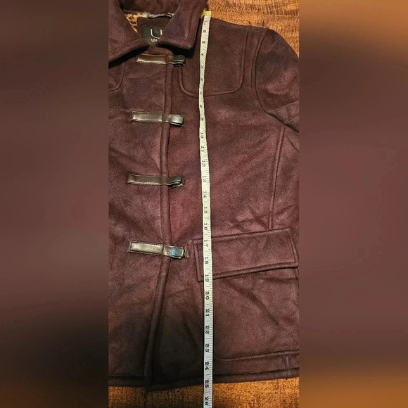 Utex Design Faux Micro Suede/Fur Leopard Print Jacket Size Medium-EUC - Picture 16 of 16